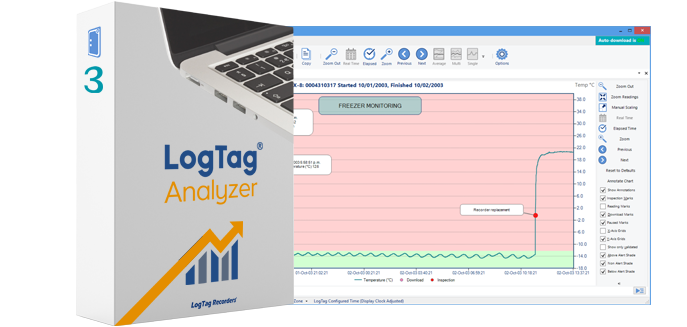 Giao diện Phần mềm phân tích LogTag