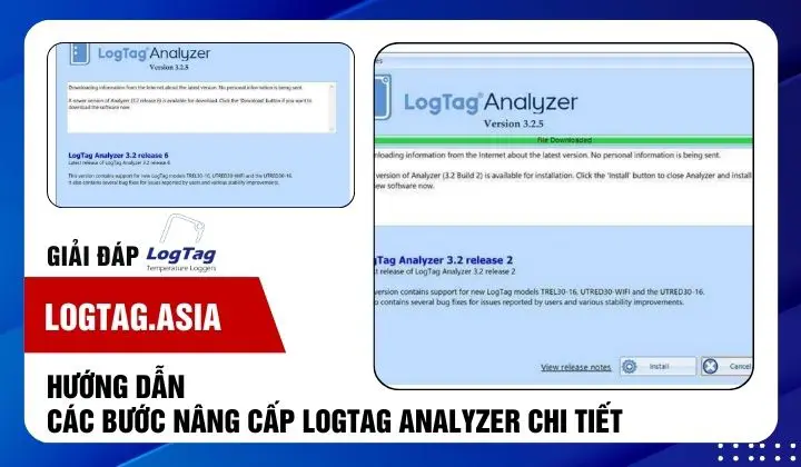 Hướng dẫn các bước nâng cấp LogTag Analyzer chi tiết